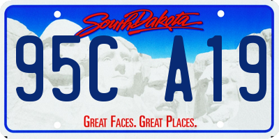 SD license plate 95CA19