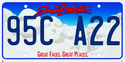SD license plate 95CA22