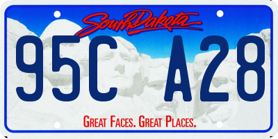 SD license plate 95CA28