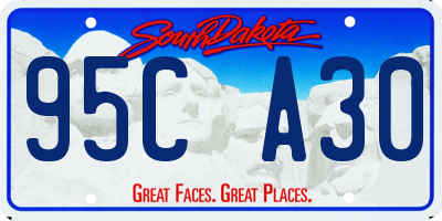 SD license plate 95CA30