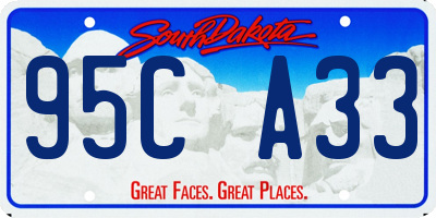 SD license plate 95CA33