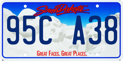 SD license plate 95CA38