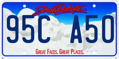 SD license plate 95CA50