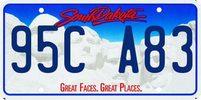 SD license plate 95CA83