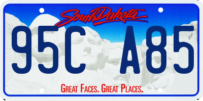SD license plate 95CA85