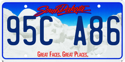 SD license plate 95CA86