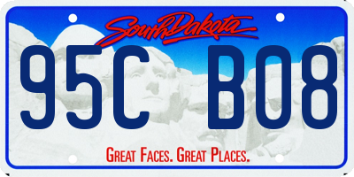 SD license plate 95CB08
