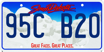 SD license plate 95CB20