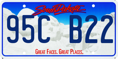 SD license plate 95CB22