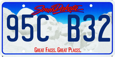 SD license plate 95CB32