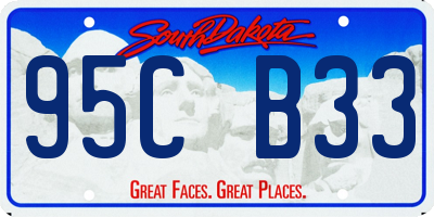 SD license plate 95CB33