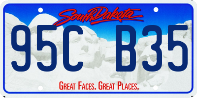 SD license plate 95CB35