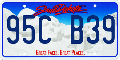 SD license plate 95CB39