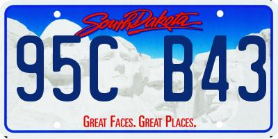 SD license plate 95CB43
