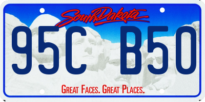 SD license plate 95CB50