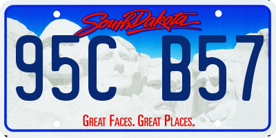 SD license plate 95CB57