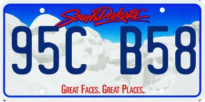 SD license plate 95CB58