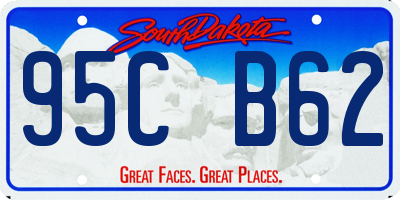 SD license plate 95CB62