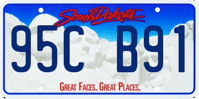 SD license plate 95CB91