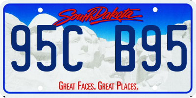 SD license plate 95CB95