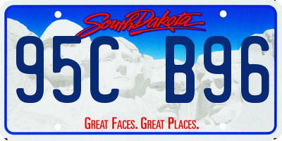 SD license plate 95CB96