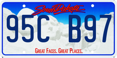 SD license plate 95CB97