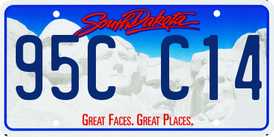 SD license plate 95CC14