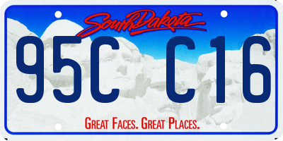 SD license plate 95CC16