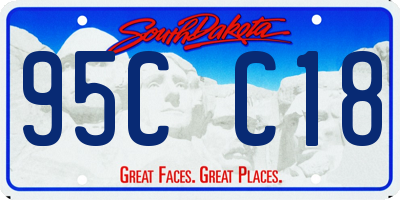 SD license plate 95CC18