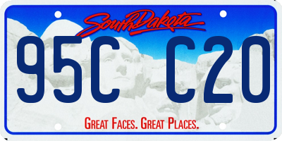 SD license plate 95CC20