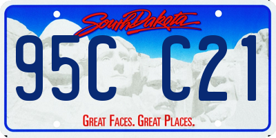 SD license plate 95CC21