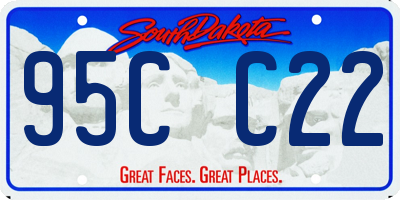 SD license plate 95CC22