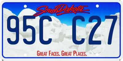SD license plate 95CC27