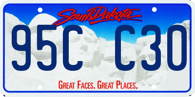 SD license plate 95CC30