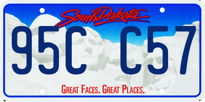 SD license plate 95CC57