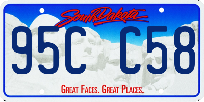 SD license plate 95CC58