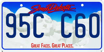 SD license plate 95CC60