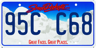 SD license plate 95CC68