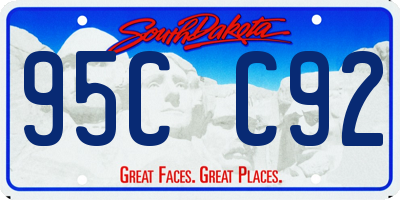 SD license plate 95CC92