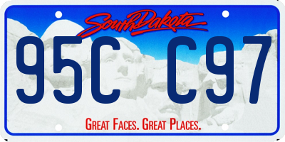 SD license plate 95CC97