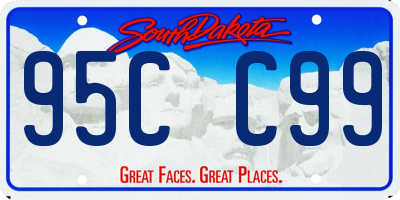 SD license plate 95CC99