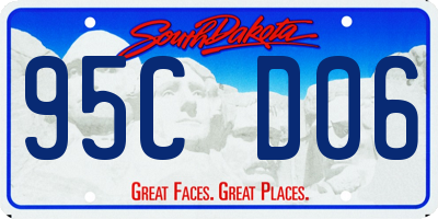 SD license plate 95CD06