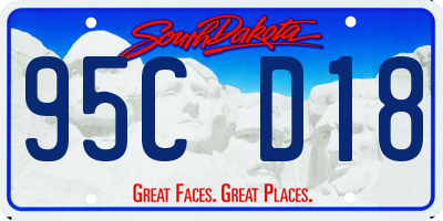 SD license plate 95CD18