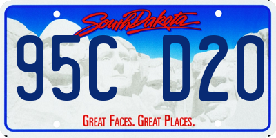 SD license plate 95CD20