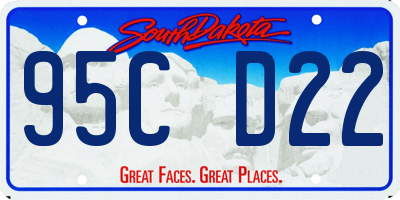SD license plate 95CD22