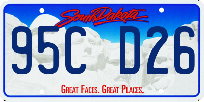 SD license plate 95CD26
