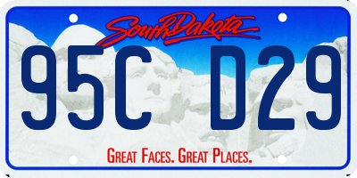 SD license plate 95CD29