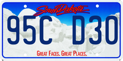 SD license plate 95CD30