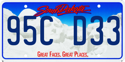 SD license plate 95CD33