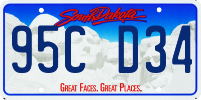 SD license plate 95CD34